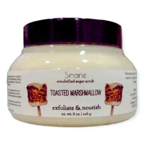 Toasted Marshmallow Emulsified Sugar Scrub, 4 oz. Exfoliating Body Scrub Sinarie